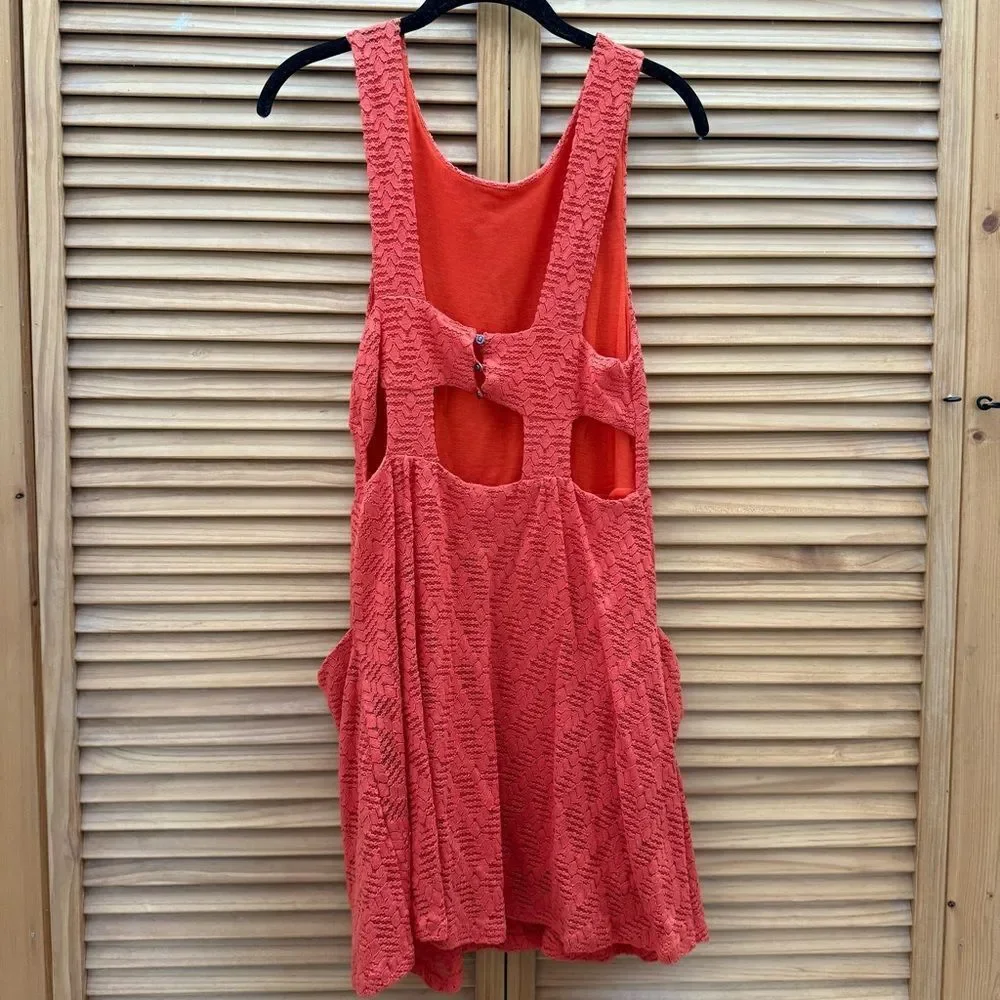 Free people orange dress size medium